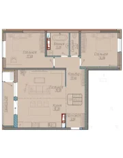 3-х комнатная квартира
