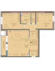 3-х комнатная квартира